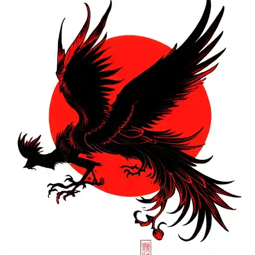 phoenix rising tattoo design idea