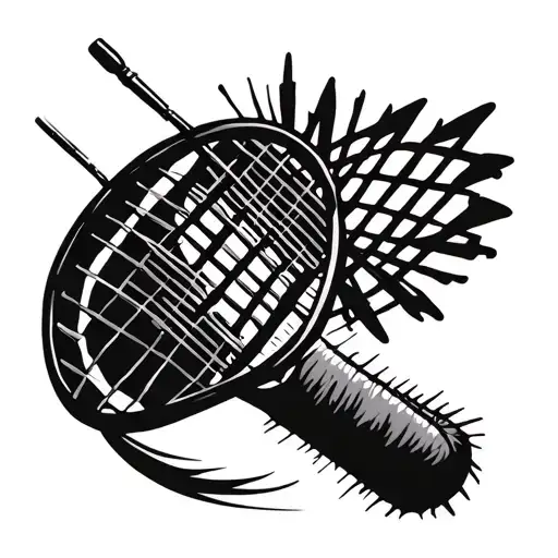 Badminton tattoo design idea