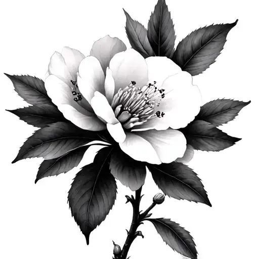Almond Blossom tattoo design idea
