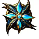 Chromely shuriken tattoo design idea