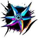 Chromely shuriken tattoo design idea