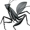praying mantis tattoo design idea