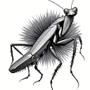 praying mantis tattoo design idea