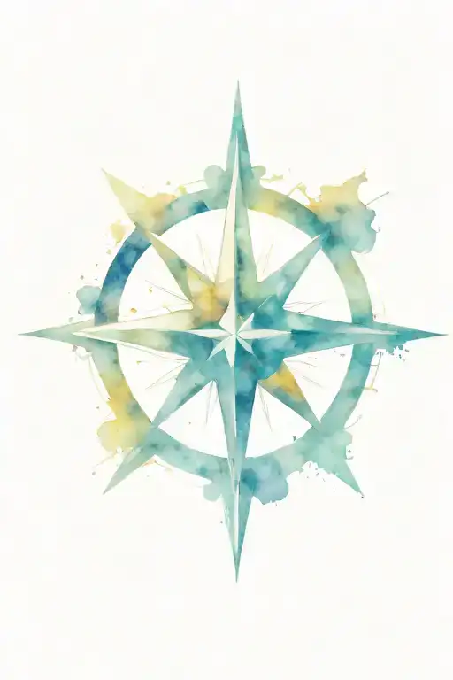 Norse compass design tattoo design idea