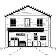 huge storage facility with the happiest customers tattoo design idea