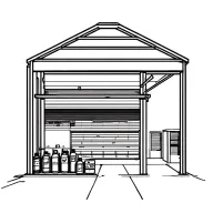 huge storage facility with the happiest customers tattoo design idea