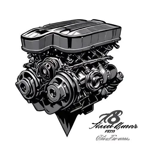 V8 Engine tattoo design idea