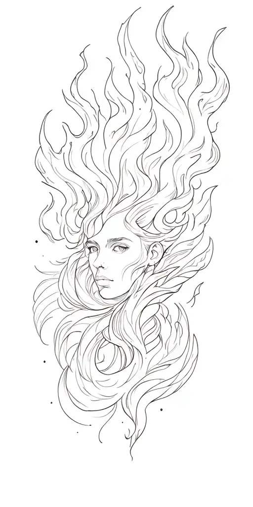 Fire And Air tattoo design idea