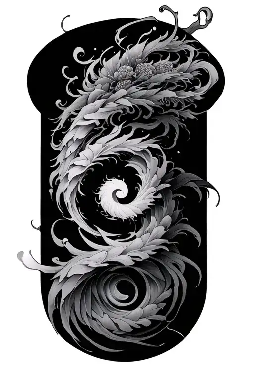 spiral Japanese style tattoo tattoo design idea