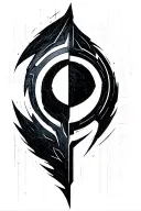 paragon symbol  from mass effect mixed with the renegade symbol from mass effect tattoo design idea