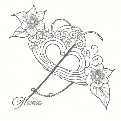 memorial tattoo for my nana violet who loved the Beatles  tattoo design idea