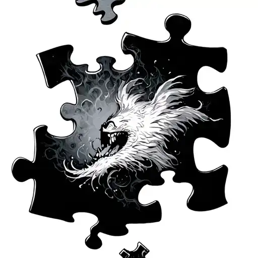 Jigsaw Falling Into Place tattoo design idea