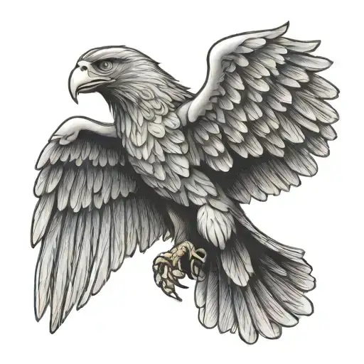 german eagle holding tattoo design idea