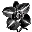 Cattleya Orchid tattoo design idea