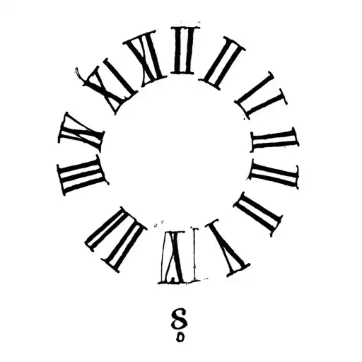 2003 Roman numerals tattoo design idea