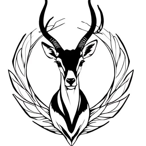 gazelle tattoo design idea