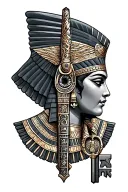 Key to Egyptian life tattoo design idea