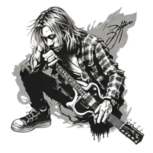kurt cobain tattoo design idea