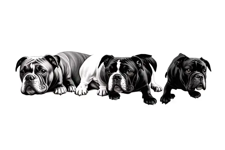 american bully tattoo design idea