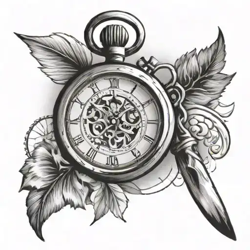 stopwatch tattoo design idea