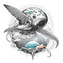 Comet tattoo design idea