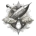 Comet tattoo design idea