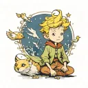 The little prince character tattoo design idea