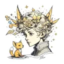 The little prince character tattoo design idea