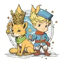 The little prince character tattoo design idea