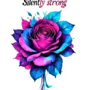 "Silently strong" "Silently strong" domestic violence survivor  tattoo design idea