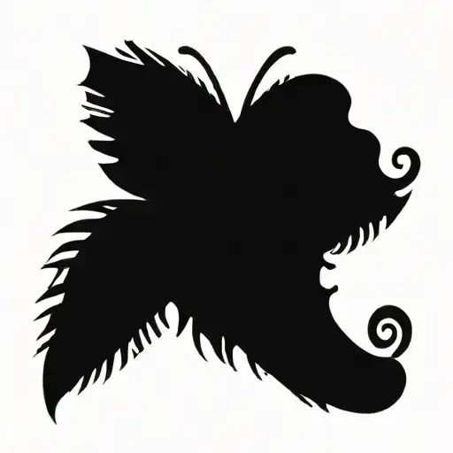 moth with a cross, tribal tattoo design idea