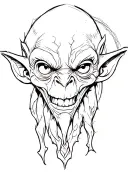 goblin style tattoo design idea