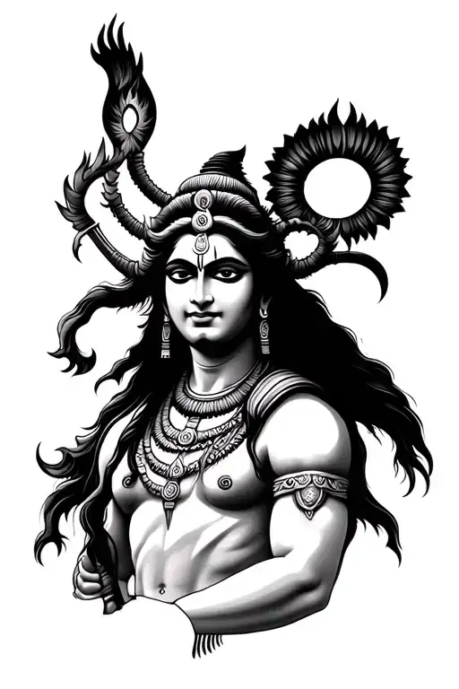rudra diminishes shiva tattoo design idea