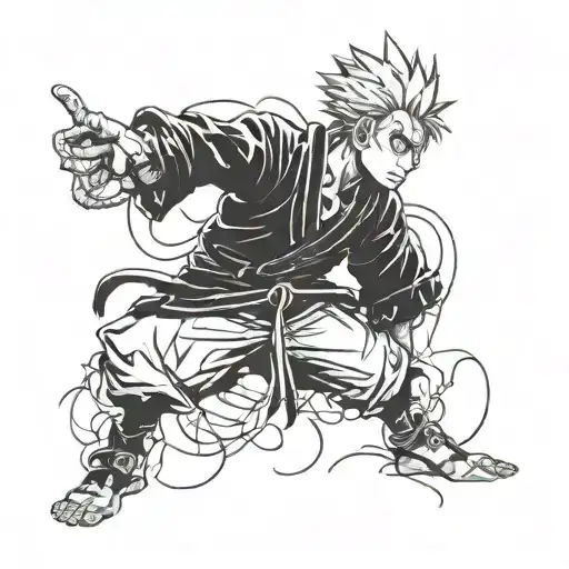 Jujutsu Kaisen Choso Minimalist tattoo design idea
