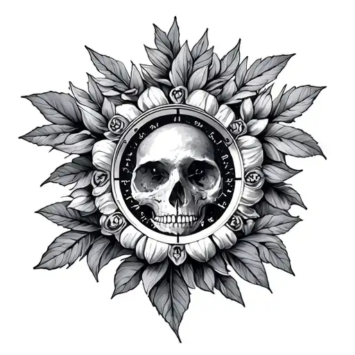 natural medicine and the beginning of time tattoo design idea