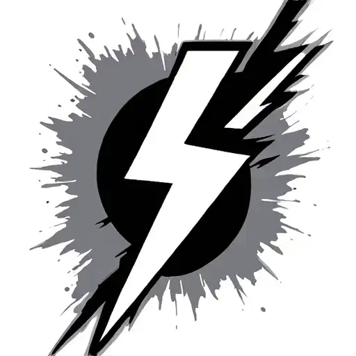 lightening bolt tattoo design idea