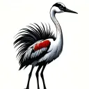 two Sandhill Crane tattoo design idea