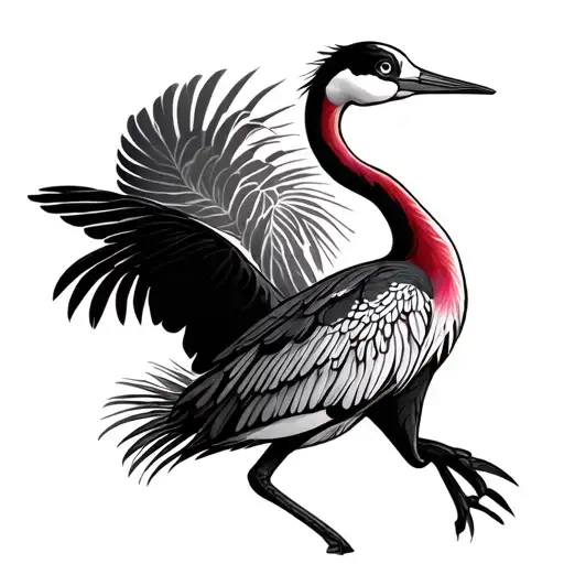 two Sandhill Crane tattoo design idea