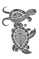 turtle chimera polynesian style tattoo tattoo design idea