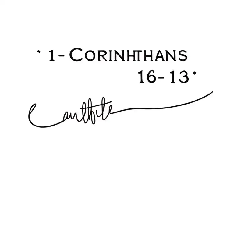 1 Corinthians 16:13 tattoo design idea