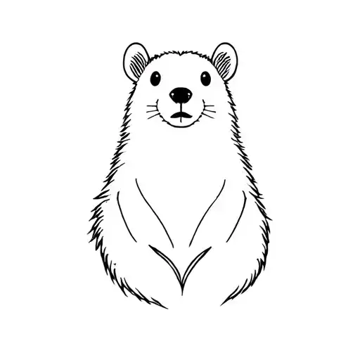 marmot tattoo design idea