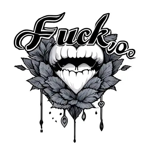 Fuck Love tattoo design idea