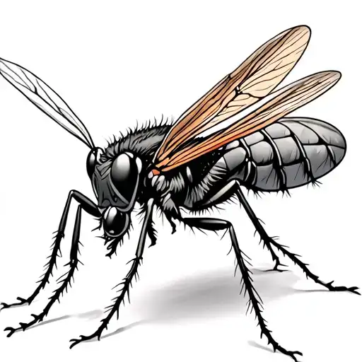 Mosquito de drawing tattoo design idea