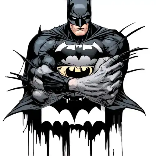 Batman fucks Wednesday from behind tattoo design idea