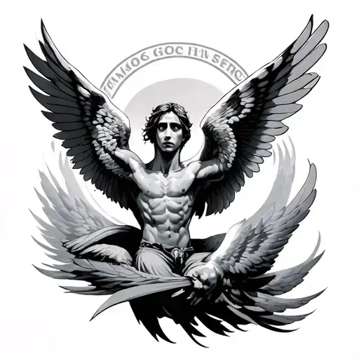 Icarus tattoo design idea