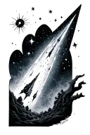 meteor shower tattoo design idea