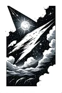 meteor shower tattoo design idea
