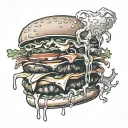 Burger king & Taylor Group tattoo design idea