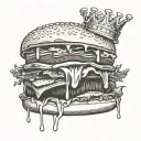 Burger king & Taylor Group tattoo design idea