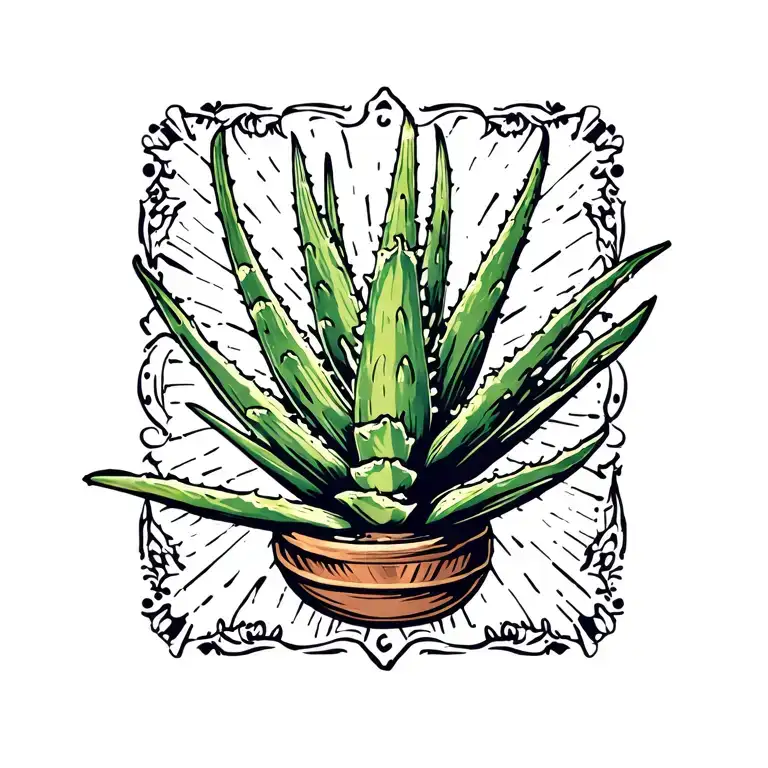 Aloe tattoo design idea